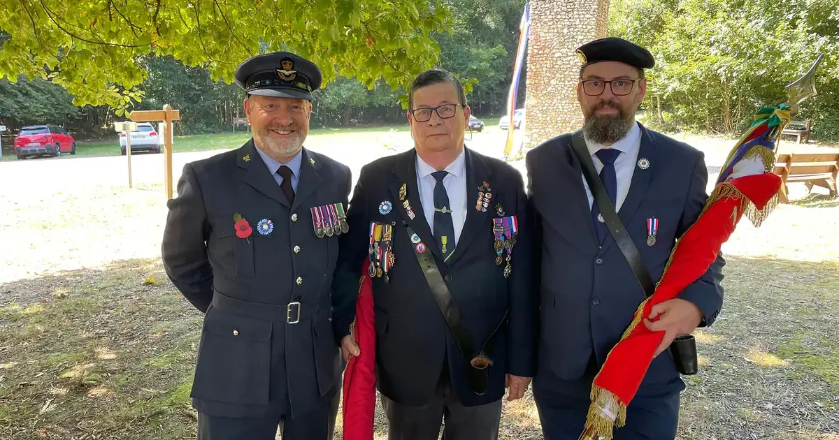 Patrick Dare of Pocklington School Yorkshire at a series of memorial events held near Lyons-la-Forêt in Normandy, France.Page Image
