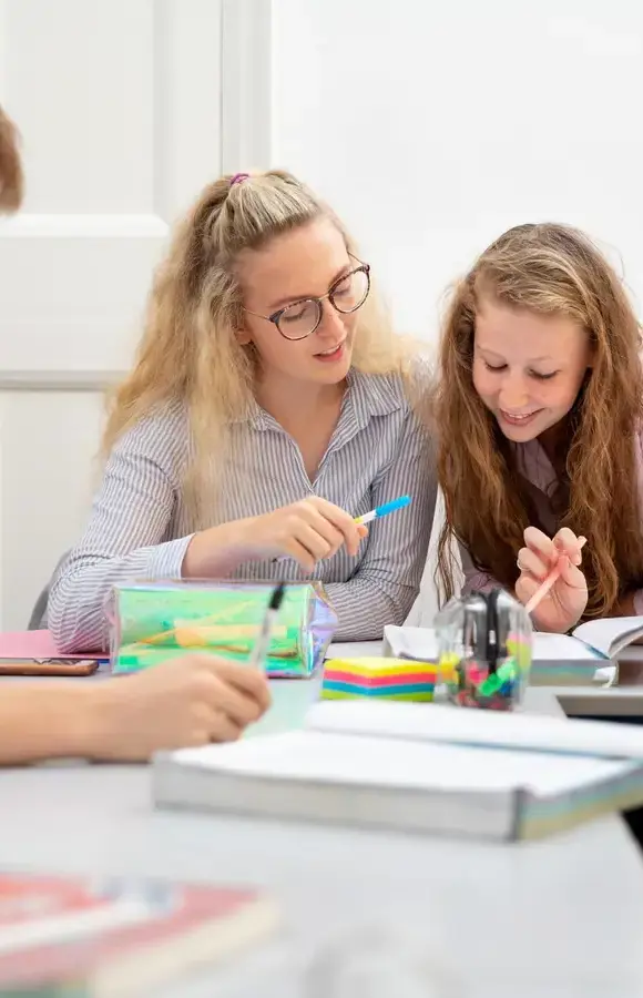 Pocklington School Sixth Formers in Sixth Form study room