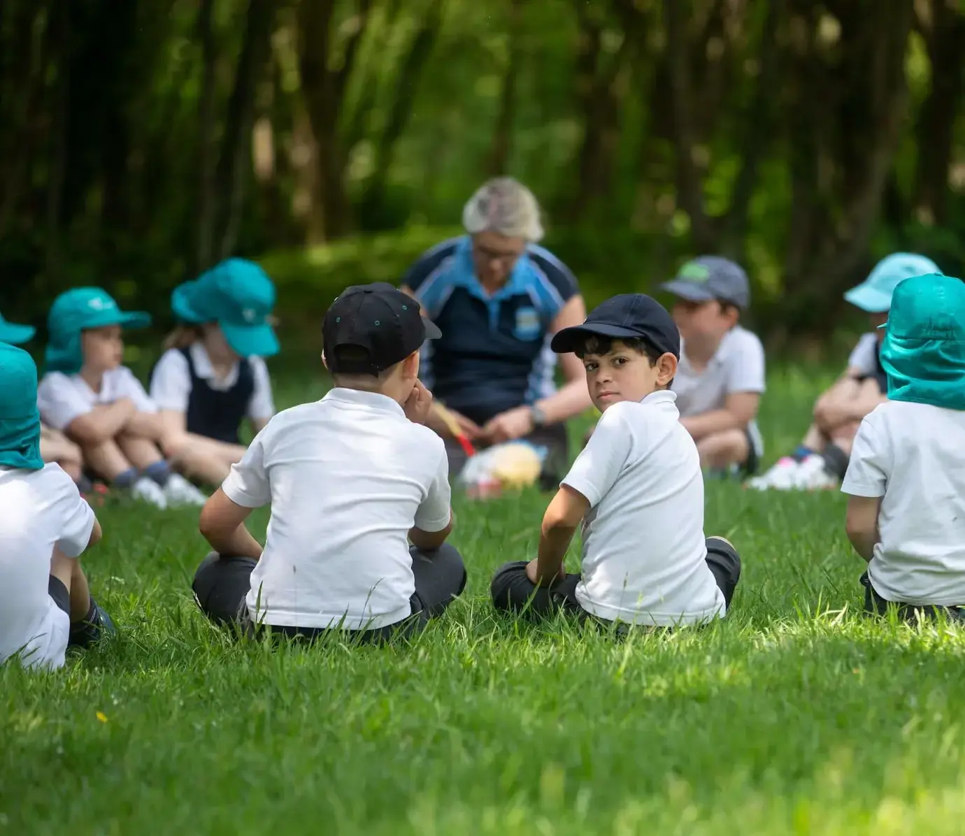 Children at  Pocklington Prep Forest School