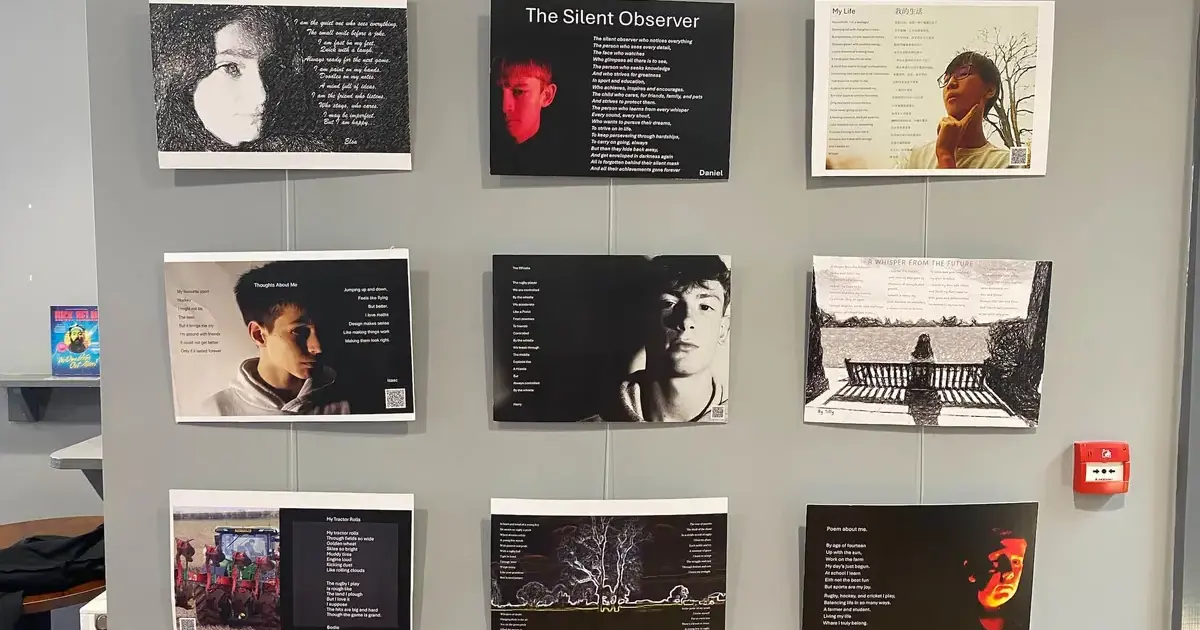 Pocklington School Pupils Present “Self-Portrait Poems” Exhibition at Pocklington Arts Centre